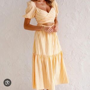 Petal + Pup Gingham Puff Sleeve Dress - 6